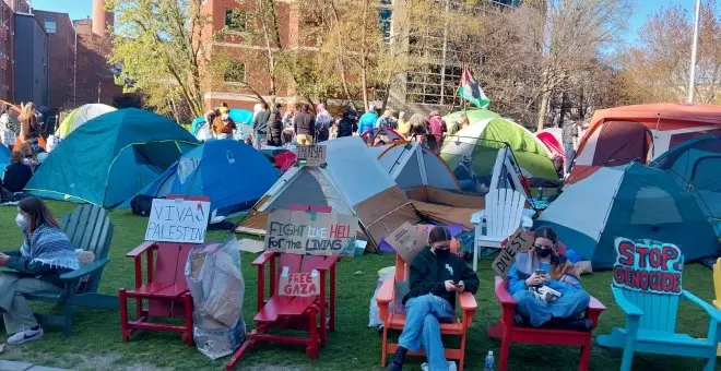 La universidad de Harvard y el MIT amenazan con suspender a los alumnos de las acampadas propalestinas