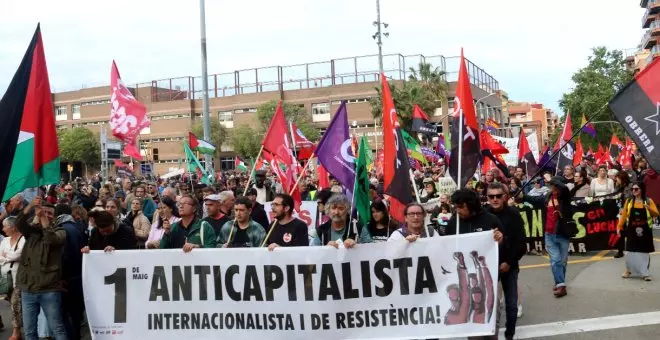 El sindicalisme alternatiu crida al carrer contra la precarietat laboral i per la llibertat de Palestina