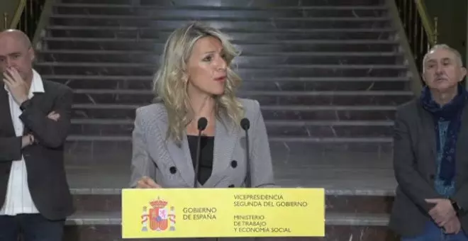 Yolanda Díaz sobre el subsidio por desempleo: "No es ninguna paguita, es un derecho de las personas trabajadoras"