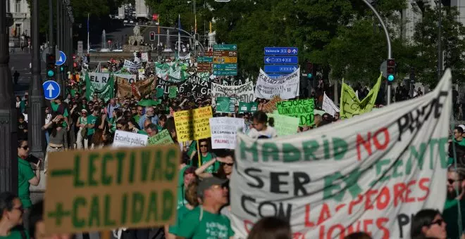 Las seis reivindicaciones de la Marea Verde en Madrid