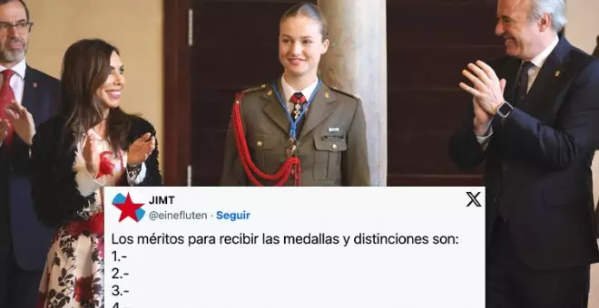 "¿Y los méritos son...?": las reacciones al tres por uno en condecoraciones a Leonor de Borbón en Aragón