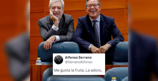 La foto de Alfonso Serrano con MAR y un "me gusta la fruta" que enciende a los tuiteros: "La degradación de la política en su máxima expresión"