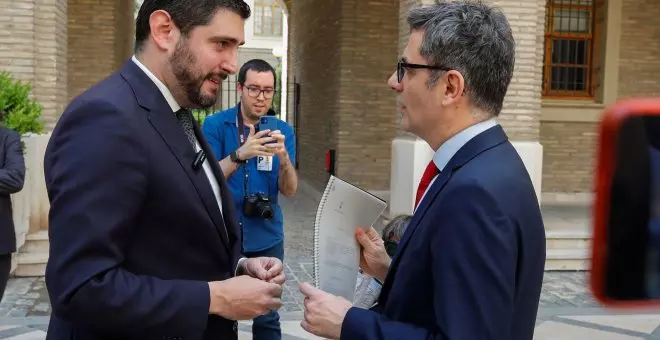 El vicepresidente de Aragón (Vox) difunde a los medios una conversación privada con Félix Bolaños sobre la amnistía
