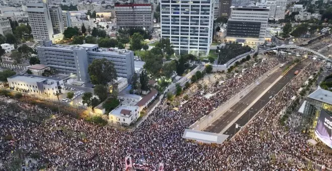 Miles de israelíes se echan a las calles para pedir la dimisión de Netanyahu y la liberación de rehenes