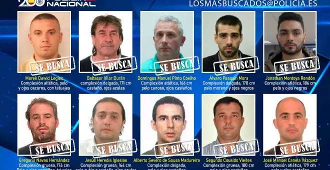 La Policía Nacional pide ayuda ciudadana para encontrar a diez fugitivos que podrían encontrarse en España