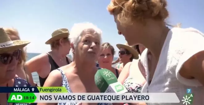 "No veas lo que se ahorra la Seguridad Social con traernos hoy a la playa": una señora andaluza se corona en Canal Sur