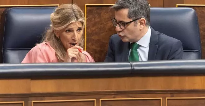 Yolanda Díaz anuncia un acuerdo con el PSOE para "la derogación de la ley mordaza"