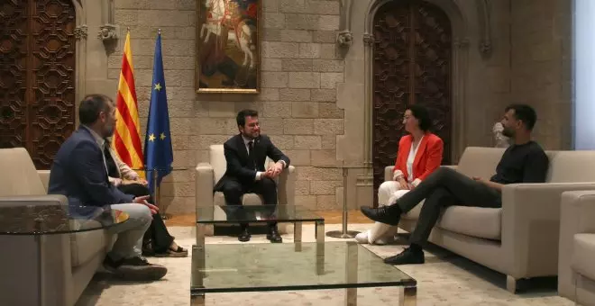 Aragonès rep els exiliats de Suïssa a la Generalitat: "És un punt d'inflexió per avançar cap al referèndum"