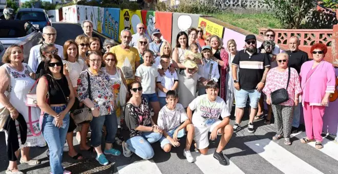 Un nuevo mural inspirado en el dibujante Ibáñez decora las calles de Entrehuertas