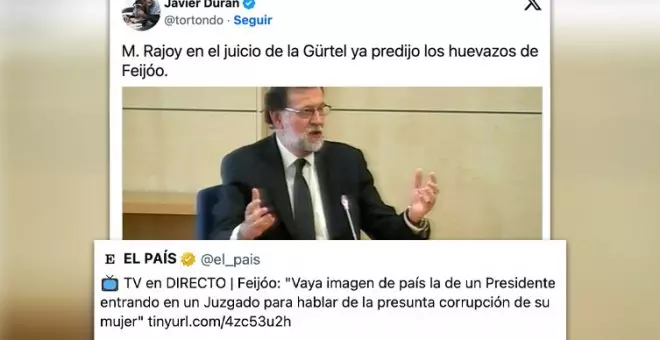 "Normal que Sánchez tenga que declarar por su esposa. Al fin y al cabo, Ayuso también lo hizo por lo de su novio. Ah, no, espera..."