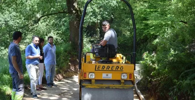 Concluido el acondicionamiento de un camino en Barcenilla para canalizar el tráfico de camiones