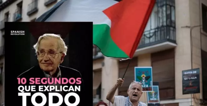 Las certeras palabras de Noam Chomsky que resumen el genocidio palestino en diez segundos