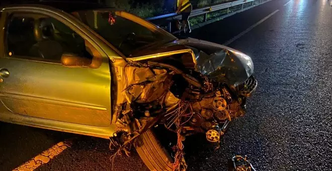 Accidente múltiple en la A-8 en Cabezón de la Sal