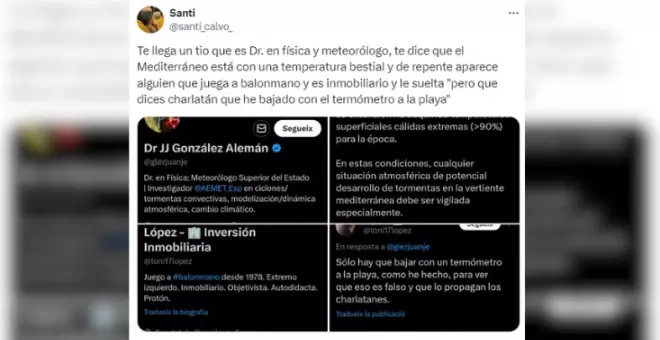 Meter un termómetro en el mar para contradecir el método científico: la última ocurrencia de los negacionistas de la crisis climática