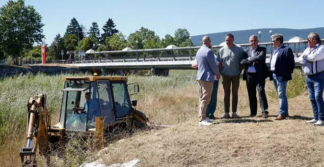 Arrancan las obras de incremento de la capacidad del puente nuevo sobre el río Híjar