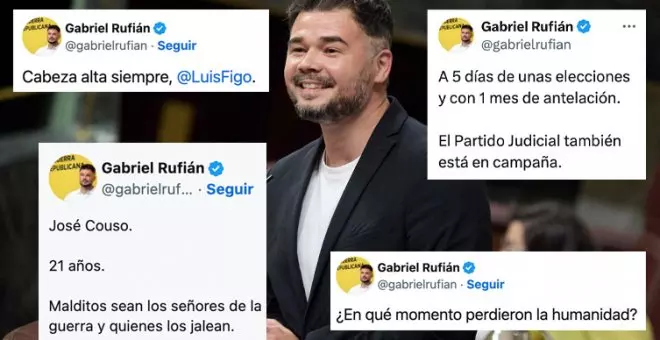 Gabriel Rufián provocando bilis a la 'fachosfera' en 14 momentos en lo que llevamos de 2024