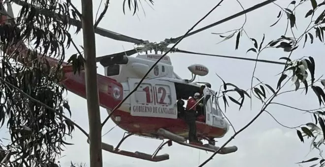 Evacuado en helicóptero tras sufrir un corte en la mano con una motosierra en Tresviso