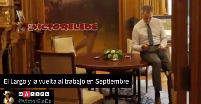 La vuelta al trabajo de Felipe VI en un videomontaje para tirarse por el suelo