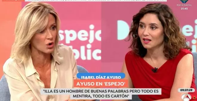 Susanna Griso le deja botando una respuesta a Ayuso y la presidenta madrileña se hace un lío con Sánchez, Ceuta, Biden y Puigdemont