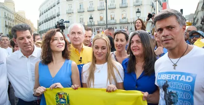 Leopoldo López, Lilian Tintori, Antonio Ledezma y otros opositores venezolanos que viven en España