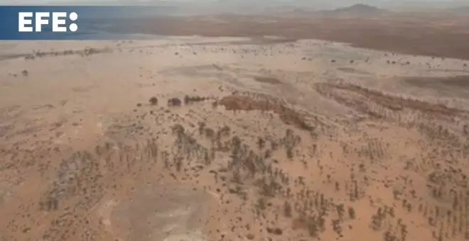 Imágenes de las inundaciones en la zona desértica de Figuig en Marruecos