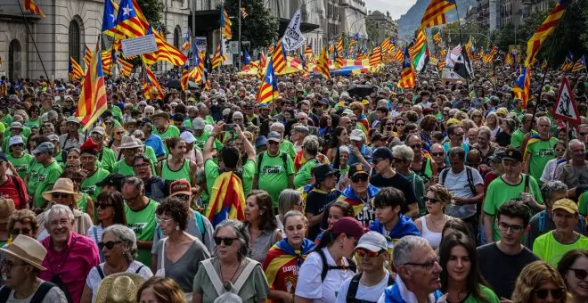 El independentismo civil se moviliza en la primera Diada 'posprocés' y se conjura para persistir más allá de la crisis de los partidos