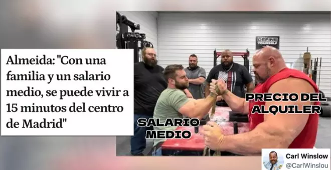 Almeida, en su galaxia, dice que con un salario medio se puede vivir a 15 minutos del centro de Madrid: "Sí, bajo un puente de la M-30"