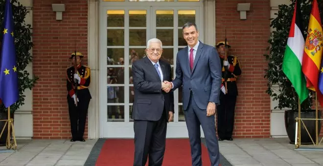 Sánchez se compromete ante Abbás a trabajar por el pleno reconocimiento de Palestina en la comunidad internacional