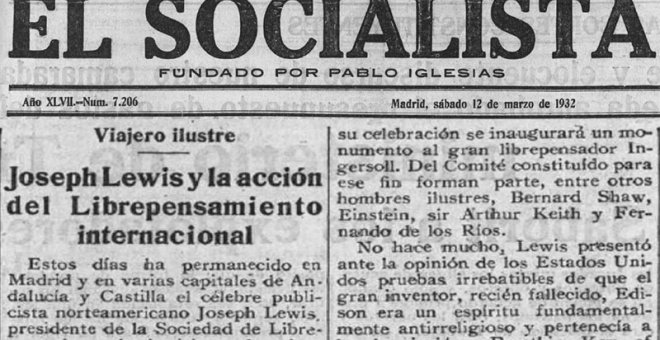 Joseph Lewis y el librepensamiento en la España de 1932