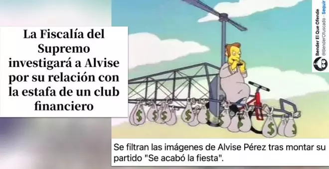 "Se acabó la fiesta, empieza la colecta": despiporre con las últimas noticias sobre el ultra Alvise