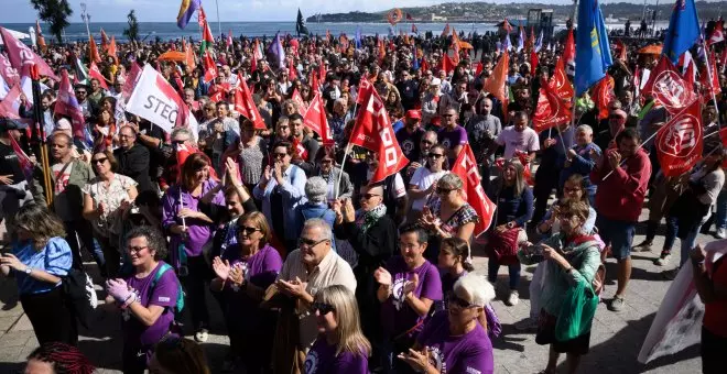 Multitudinaria marcha por la libertad de "las seis de La Suiza" y en defensa del sindicalismo