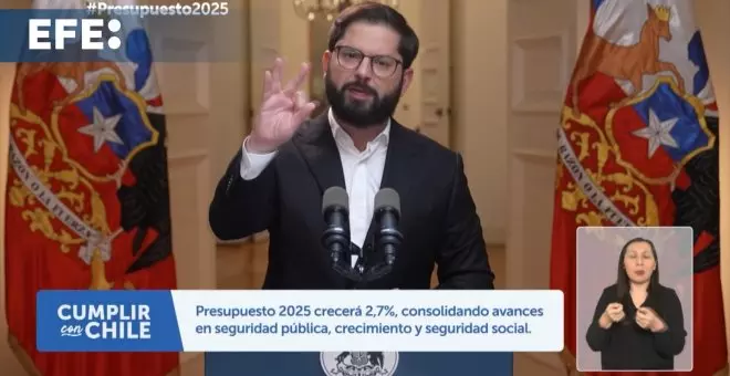 Boric anuncia el presupuesto para 2025 con un aumento del 2,7% con el foco en la seguridad