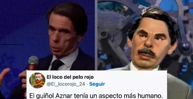 Aznar reaparece ante las cámaras para jalear la guerra de Israel: "Su guiñol tenía un aspecto más humano"