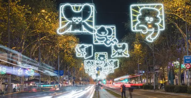 Tòtems lluminosos i rutes d'enllumenats per comerços emblemàtics: així serà la il·luminació de Barcelona per Nadal