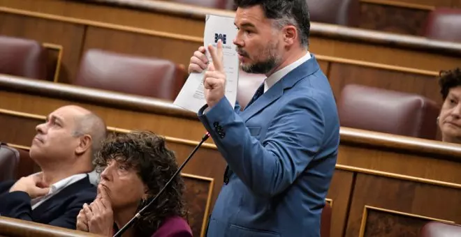 Rufián pone nombre y apellidos a los responsables de la falta de soluciones con la vivienda: "Entre capullos y gaviotas nos toman por idiotas"