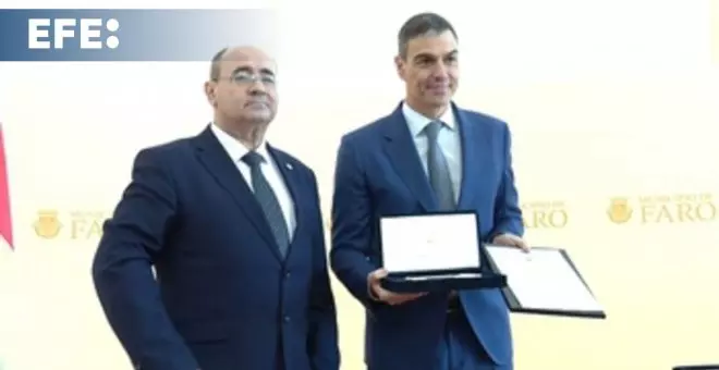 Pedro Sánchez recibe las llaves de la ciudad portuguesa de Faro