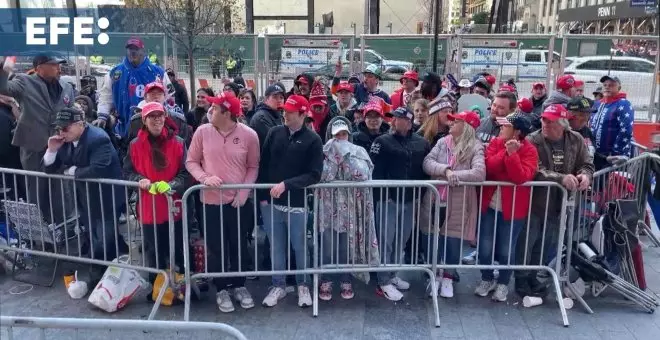 Donald Trump celebra un mitin político en la ciudad de Nueva York