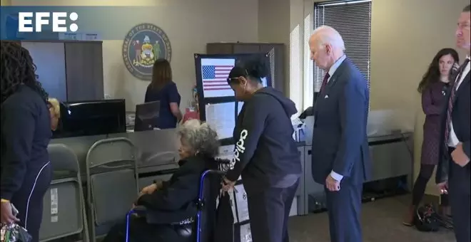 Joe Biden acude a votar anticipadamente en Delaware