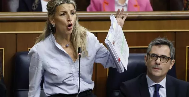 Yolanda Díaz le recuerda al PP el caso Nevenka y el "divorcio duro" de Feijóo tras sus ataques por Errejón