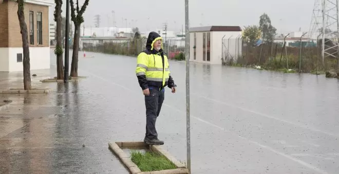 El litoral de Huelva, en aviso rojo por lluvias torrenciales