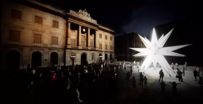 Un estel lluminós substituirà el pessebre tradicional de la plaça Sant Jaume de Barcelona aquest Nadal