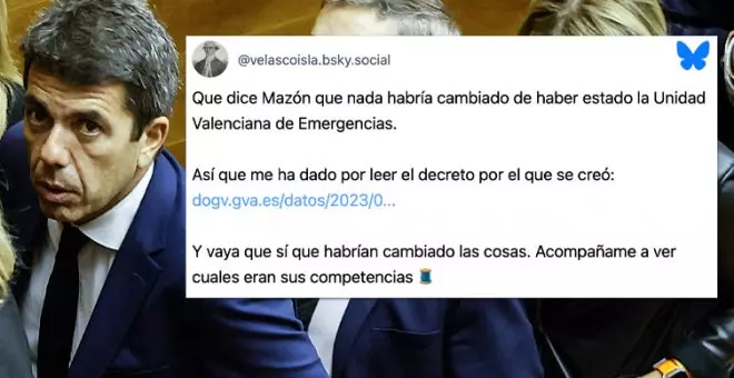 El hilo de Bluesky que repasa el papel que hubiera podido jugar la Unidad Valenciana de Emergencias en la DANA: "Justo lo que ha fallado ahora"