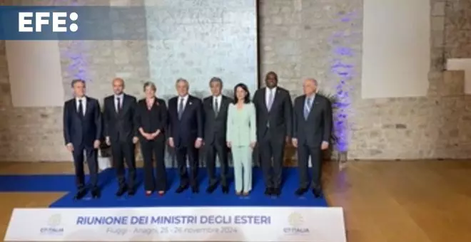 Foto de familia de los ministros de Exteriores del G7