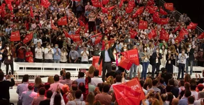 "España adelanta por la izquierda" lema del 41º Congreso Federal del PSOE