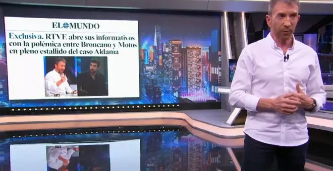 Motos carga contra TVE tras la denuncia de veto de Broncano: "Mala praxis", "cortinas de humo", "versión tergiversada"