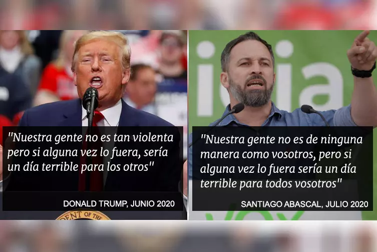 Santiago Abascal copia casi al pie de la letra un discurso amenazador de Donald  Trump | Tremending