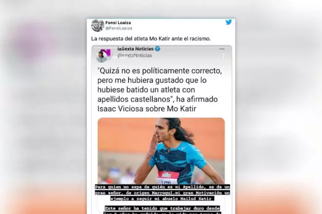 Twitter: Indignación ante las palabras del ex plusmarquista español de los  3.000 sobre Mohamed Katir y los 