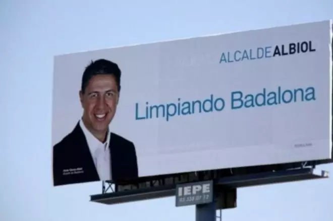 Cartel de Xavier García Albiol de la campaña a las elecciones municipales de Badalona en 2015.