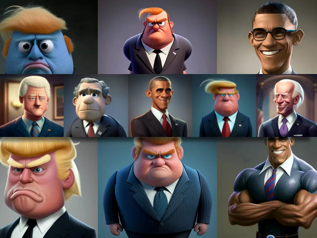 What if Trump had appeared in ‘Toy Story’?: An artificial intelligence imagines US presidents as Pixar characters