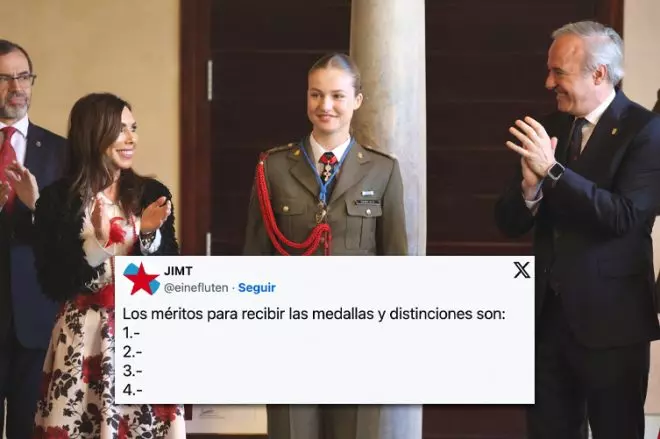 La Princesa Leonor recibe la Medalla de las Cortes de Aragón en el Palacio de la Aljafería.- RAÚL TERREL (EUROPA PRESS)